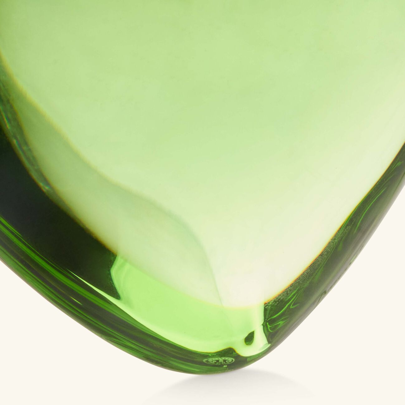 baccarat amore heart figurine mini green