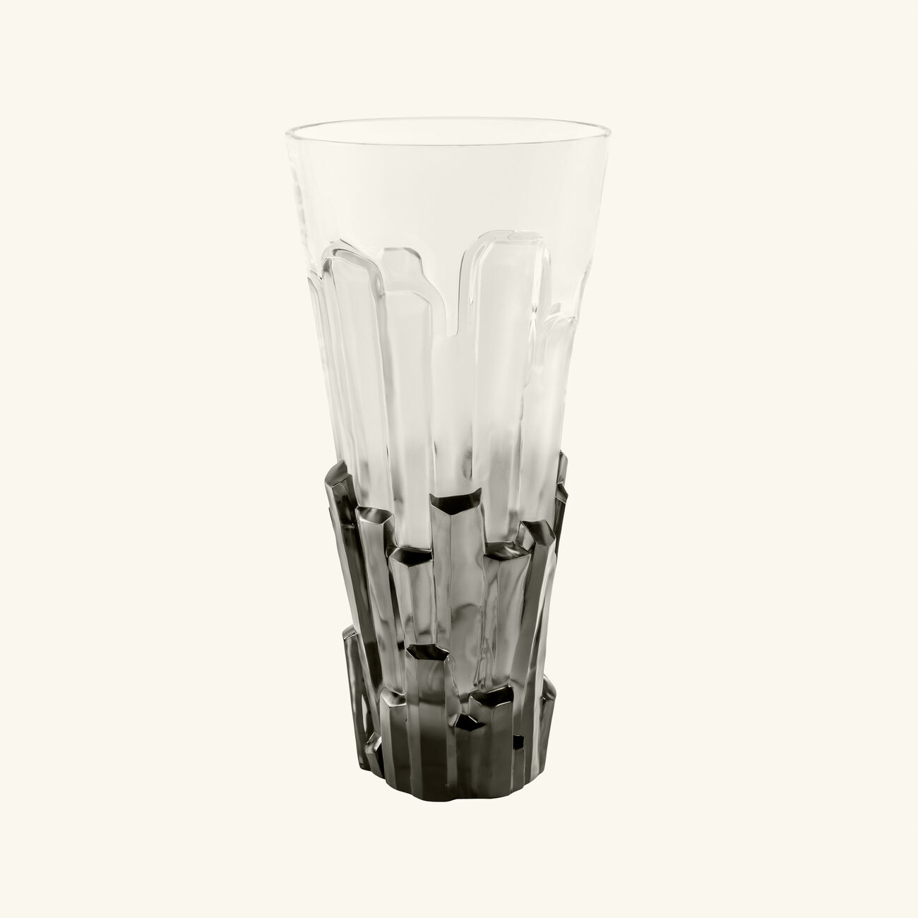lalique terramineral basalte vase extra large clear