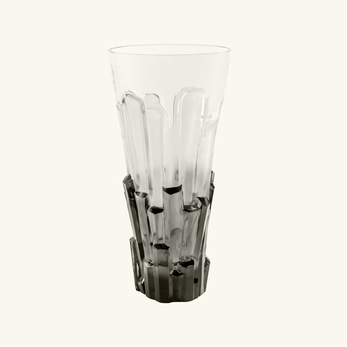 lalique terramineral basalte vase extra large clear
