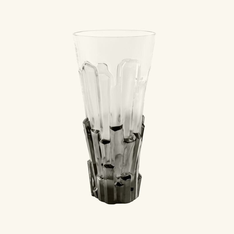 lalique terramineral basalte vase extra large clear