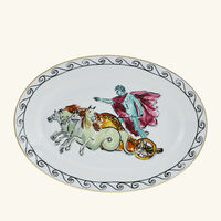 ginori 1735 il viaggio di nettuno serving platter oval white beige