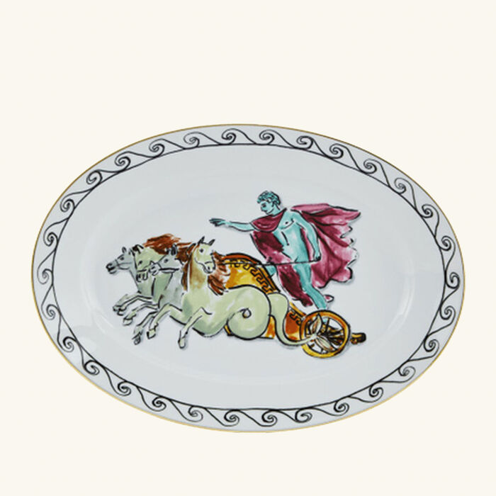 ginori 1735 il viaggio di nettuno serving platter oval white beige