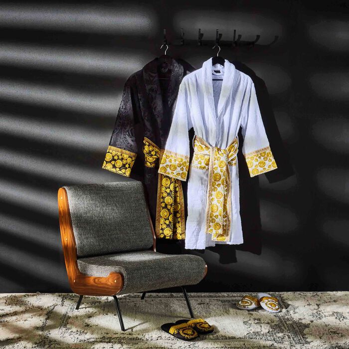 versace medusa amplified bath robe small white