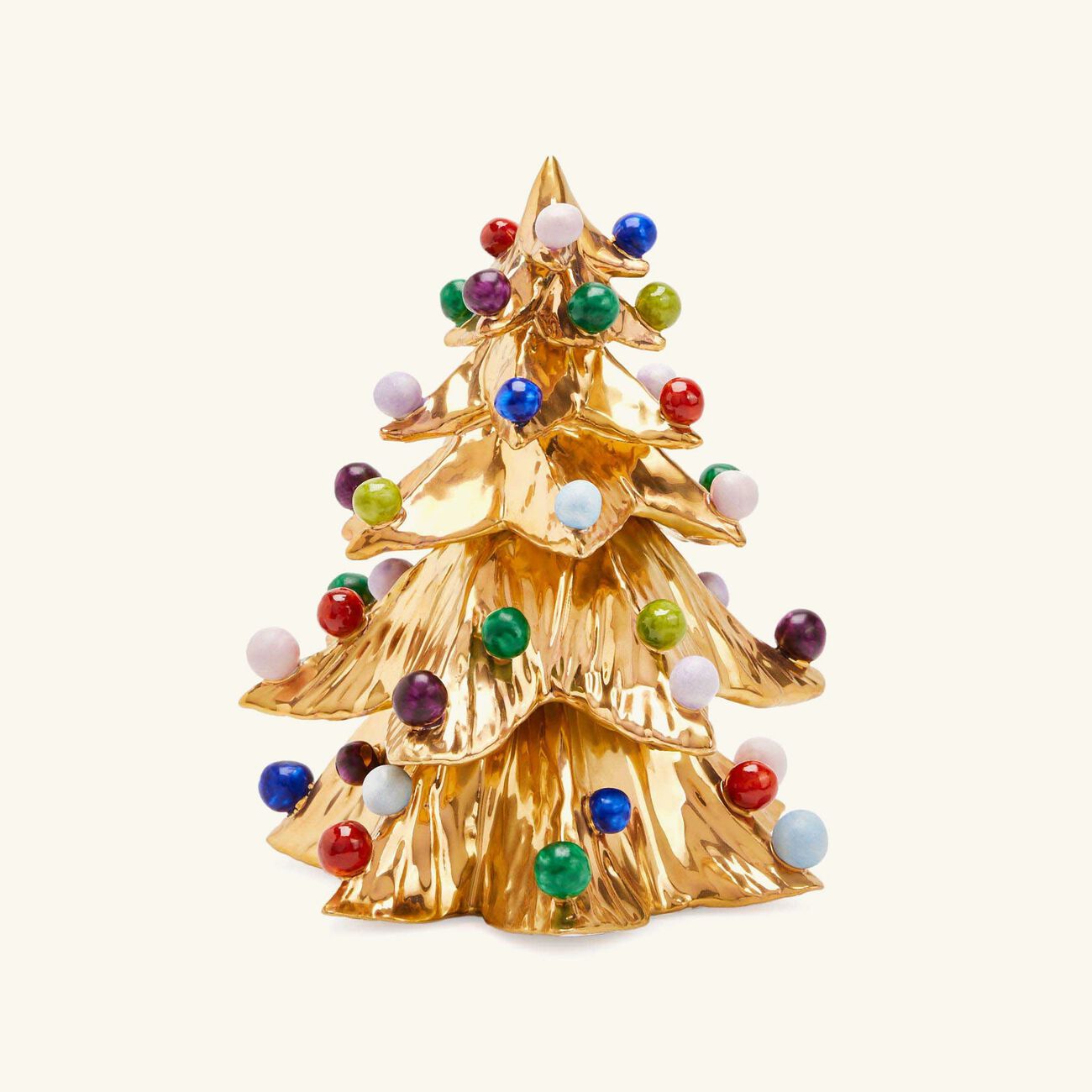 villari christmas tree ornament small gold