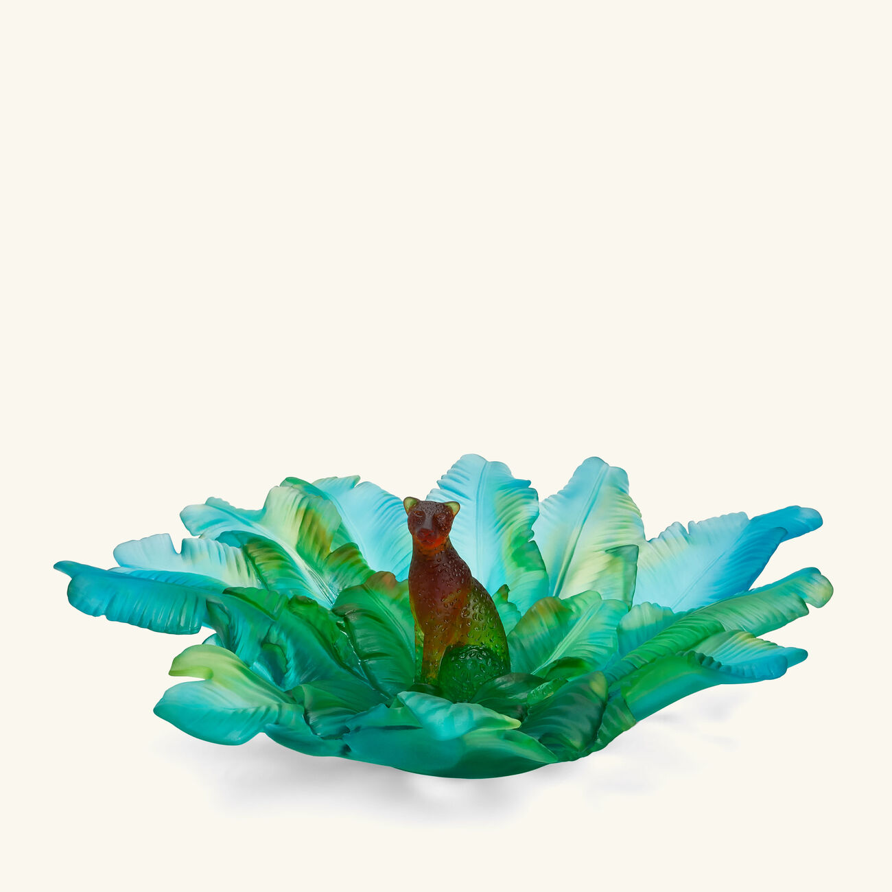 daum leopard tropical voyage centerpiece blue