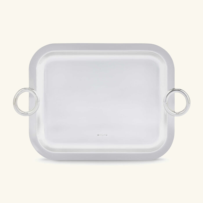 christofle vertigo serving tray square small silver plated
