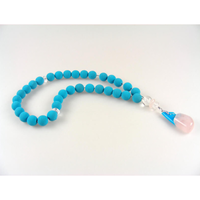Masbaha Rosary Lava Rock-Crystal Rose Quartz Turquoise Masbaha Rosary Lava Rock-Crystal Rose Quartz Turquoise, small
