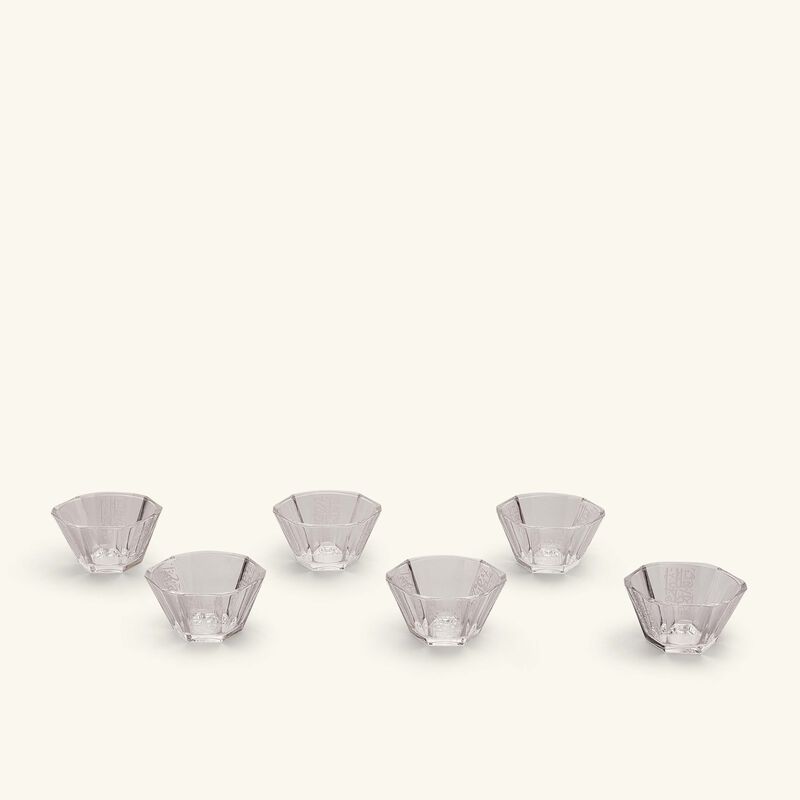 dimlaj thuluth serving bowl clear 10cm set of 6