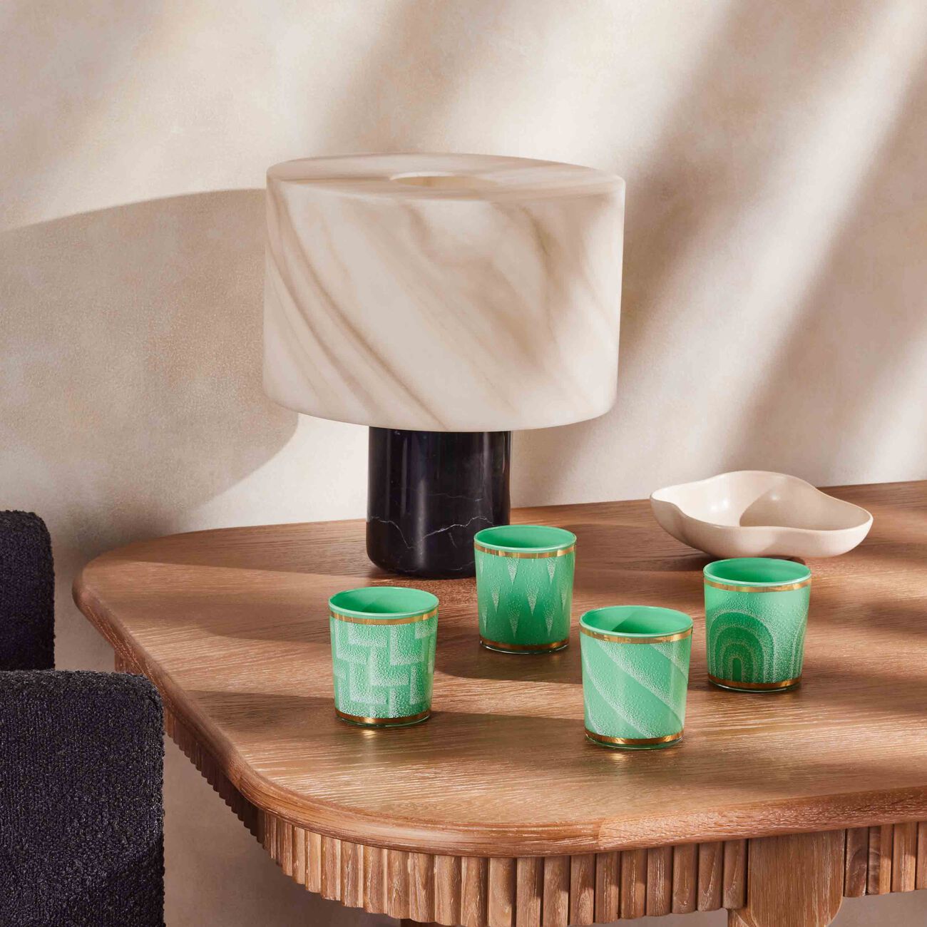 طقم فابور المؤلف من 4 كؤوس للشرب باللون الأخضر جوناثان أدلر طقم فابور المؤلف من 4 كؤوس للشرب باللون الأخضر