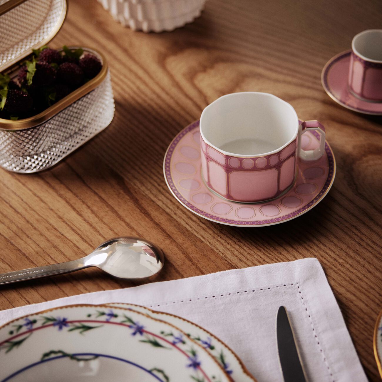 rosenthal signum rose tea cup saucer pink