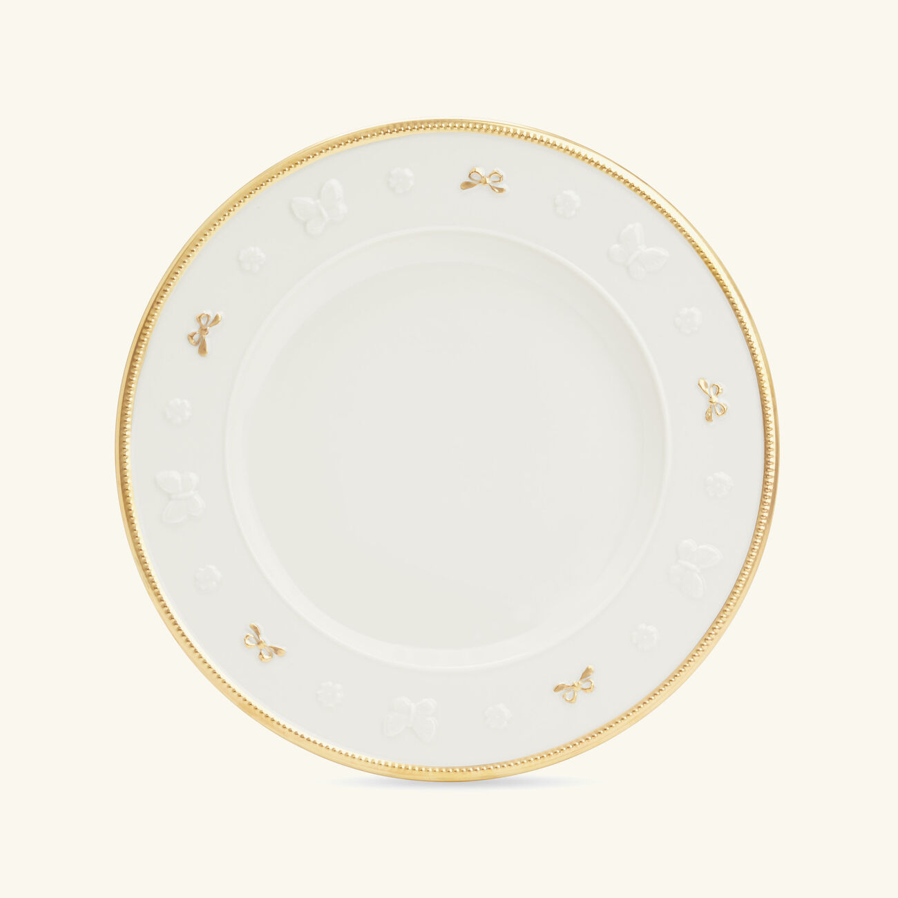 villari butterfly dinner plate round white 27cm