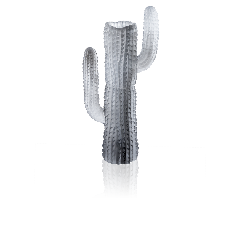 Jardin de Cactus Vase Large Grey daum jardin de cactus vase large grey