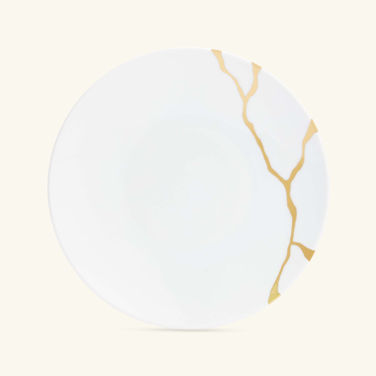 bernardaud kintsugi bread butter plate round white 16cm