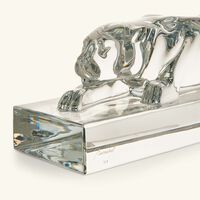baccarat h ritage panther sculpture medium black