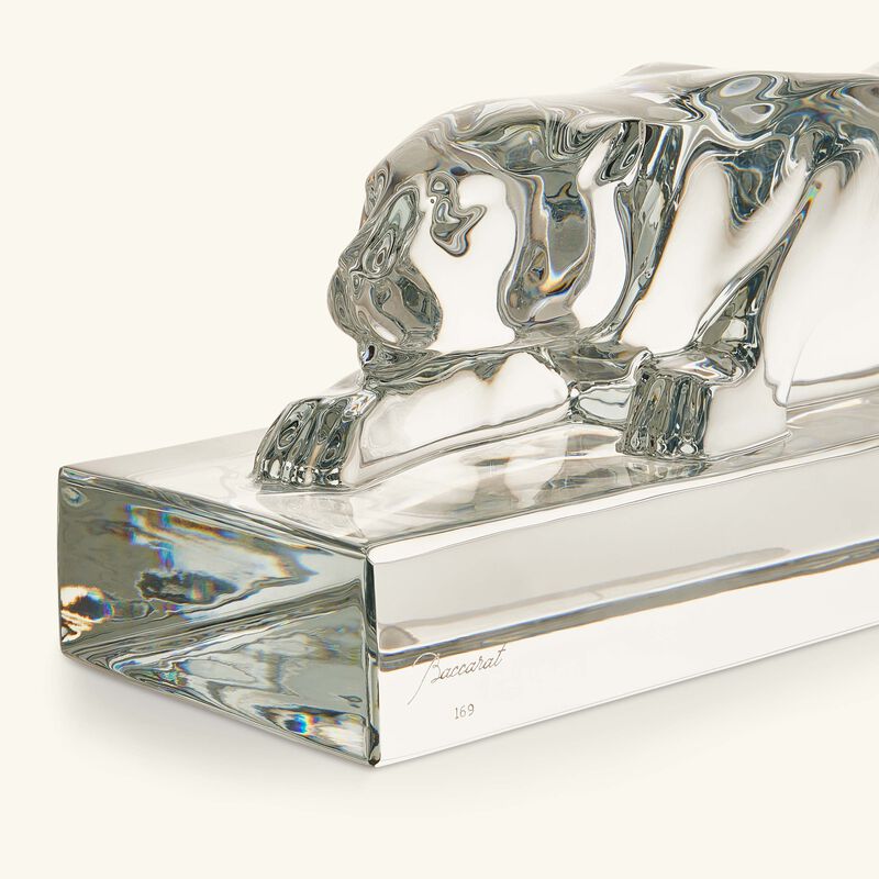 baccarat h ritage panther sculpture medium black