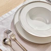 Maille Platine Soup Plate White 22cm bernardaud maille platine soup plate white 22cm