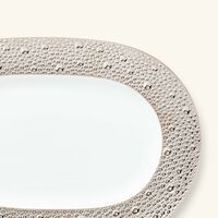 bernardaud ecume serving platter oval silver 21cm