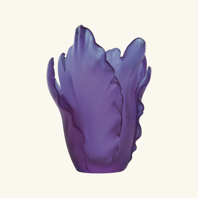 daum tulip vase small pink