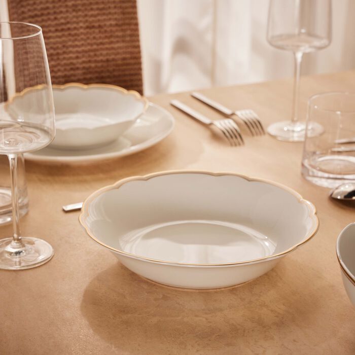 bernardaud pompadour serving bowl gold 24cm