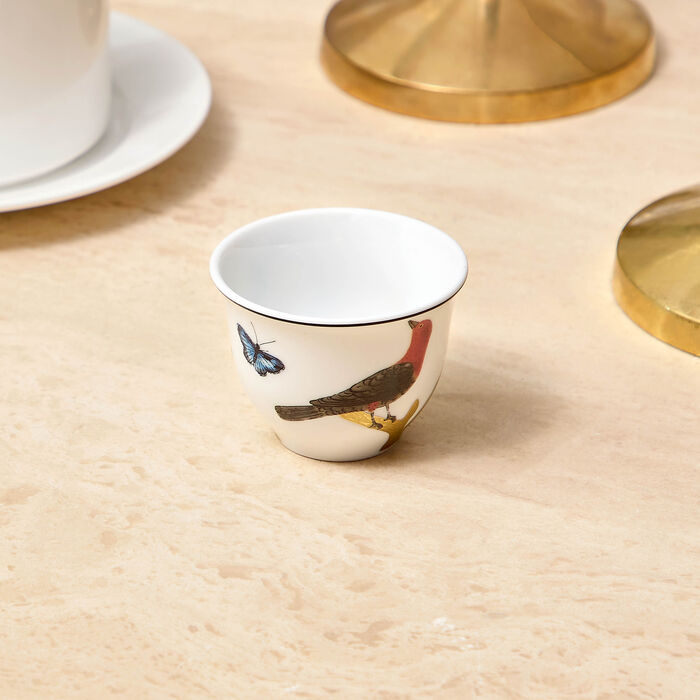 Oiseaux Arabic Coffee Cups Multicolor Set Of 2 bernardaud oiseaux arabic coffee cups multicolor set of 2
