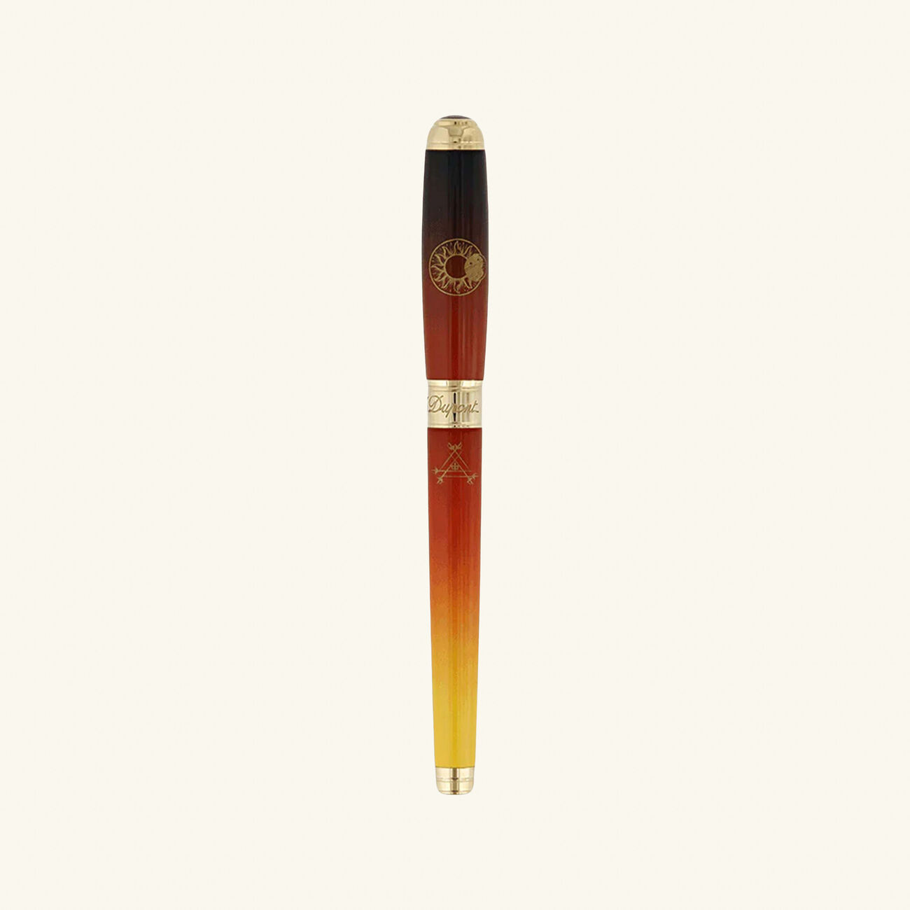st dupont line d montecristo fountain pen brown