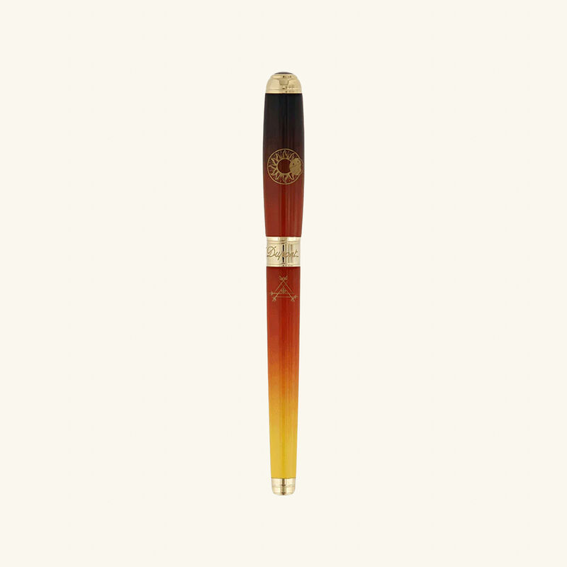 st dupont line d montecristo fountain pen brown