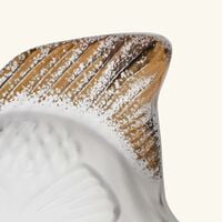 lalique fish figurine mini clear   gold