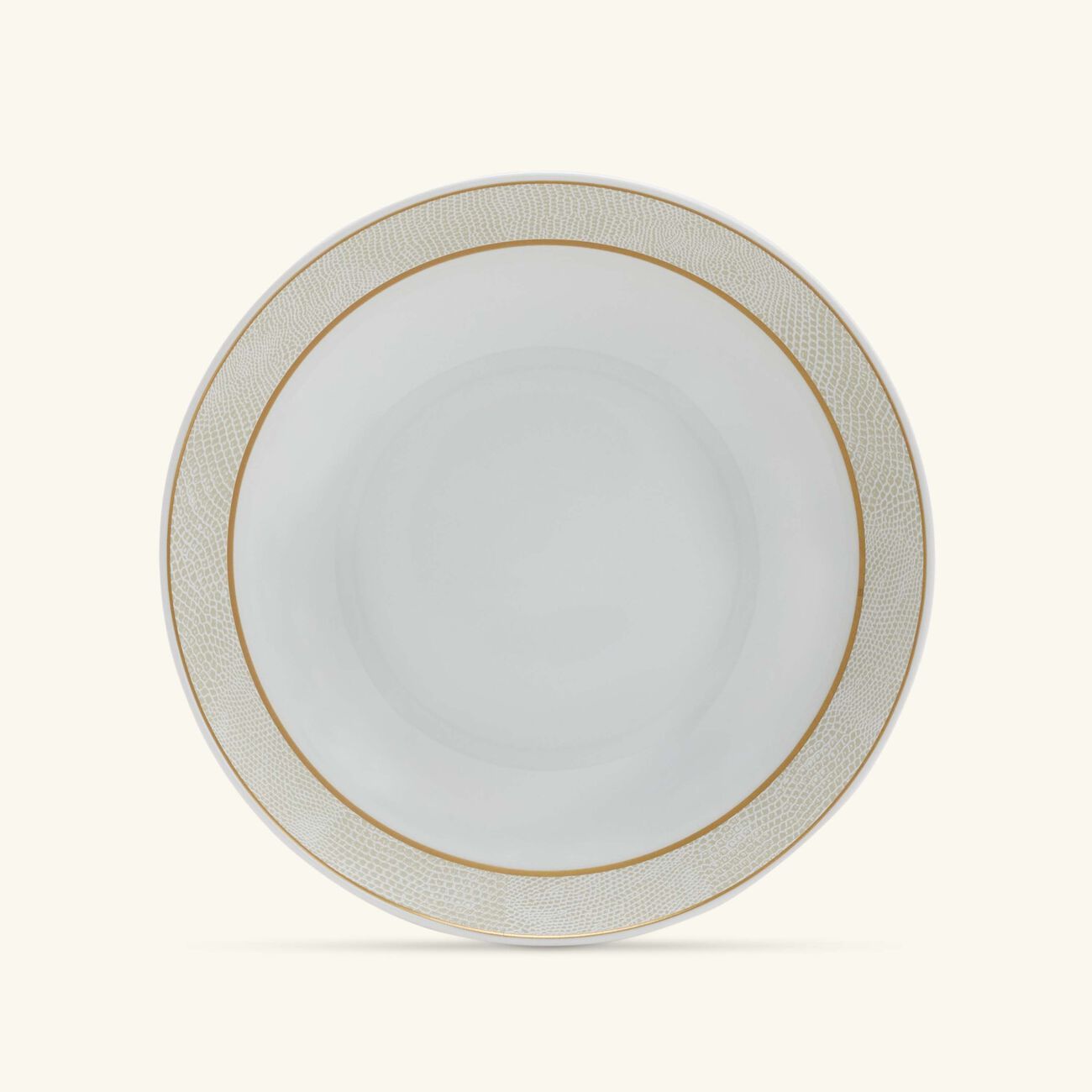 bernardaud sauvage blanc soup plate round gold 19cm