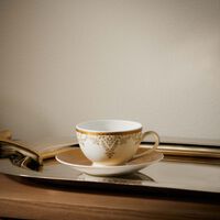 bernardaud voyage tea cup saucer gold