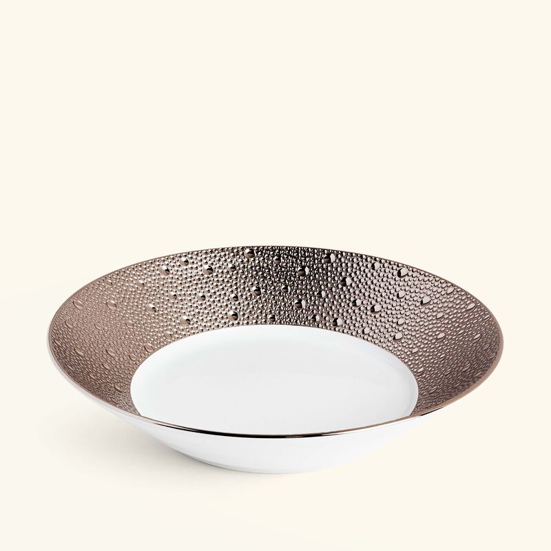 bernardaud ecume serving bowl silver 25cm