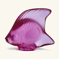 lalique fish figurine small pink