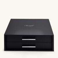 christofle storage chest with 2 drawers black