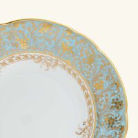 bernardaud eden turquoise soup plate round blue 22cm