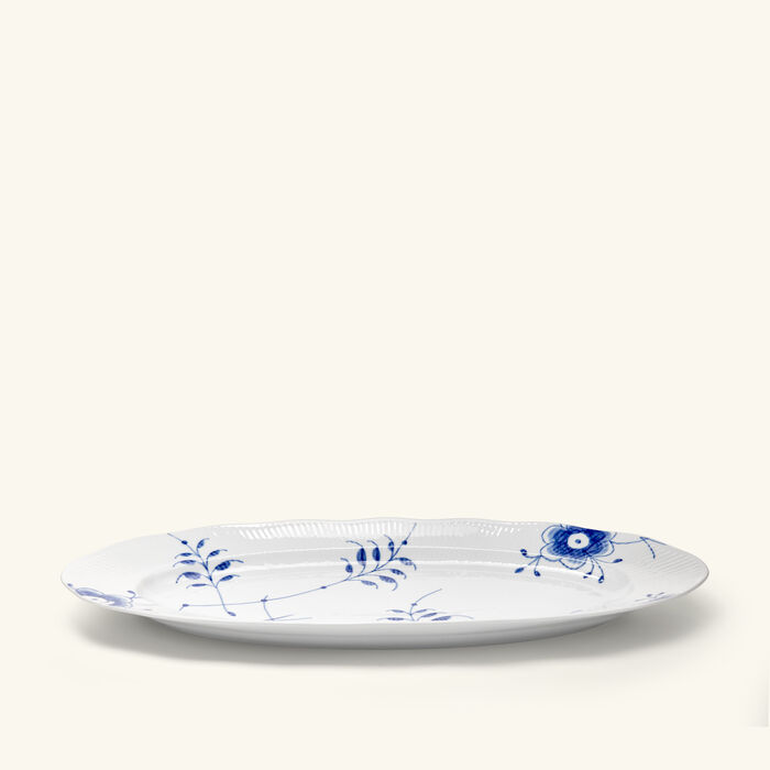 royal copenhagen blue fluted mega serving plate oval white 60 cm