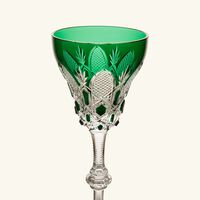 baccarat tsar wine glass green