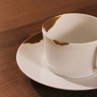bernardaud kintsugi tea cup saucer gold set of 2