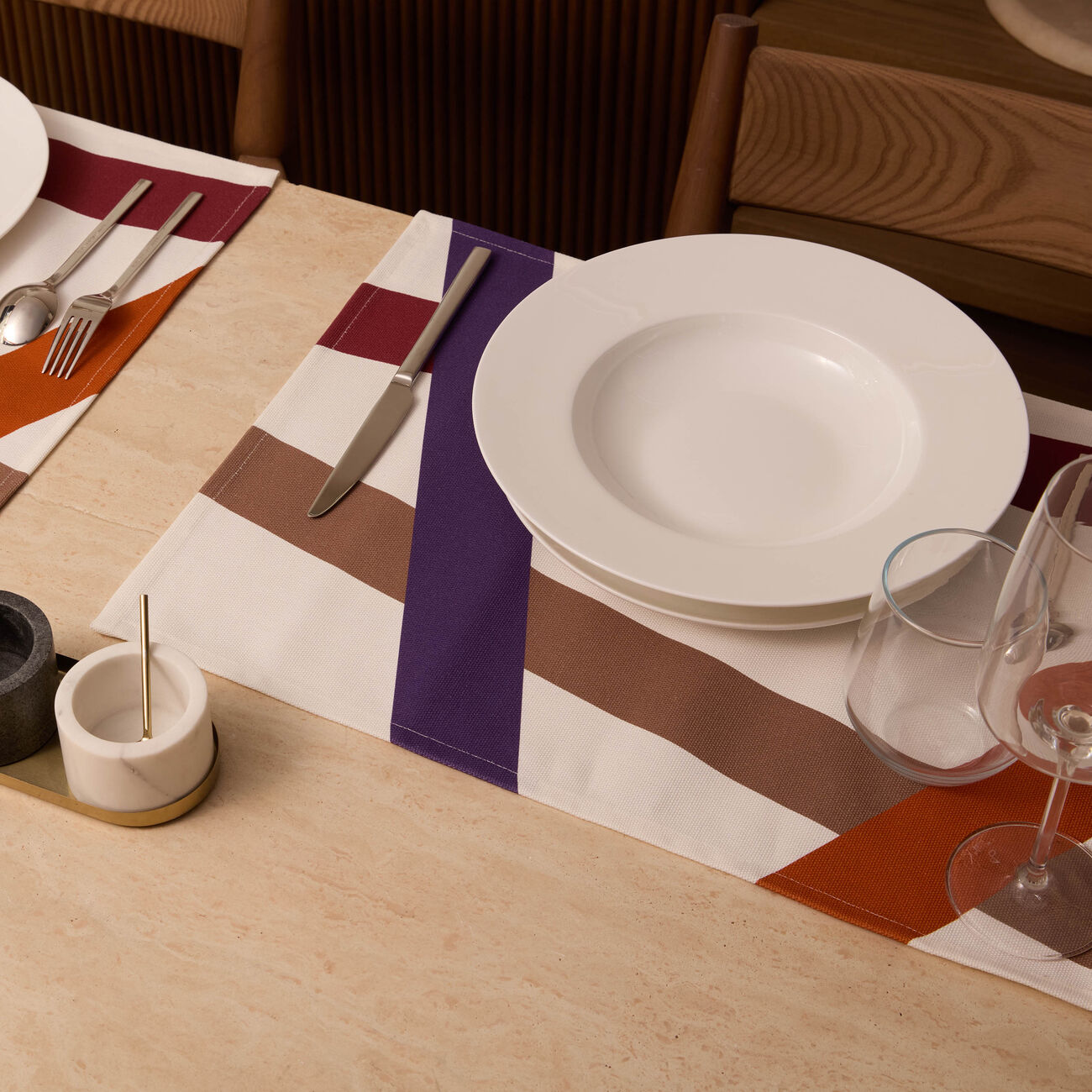NASTRI Placemats Multicolor Set of 2 missoni home nastri placemats multicolor set of 2