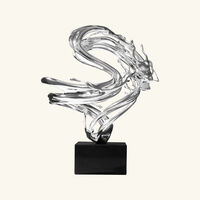 christofle xingyun the flowing dragon figurine large silver plated