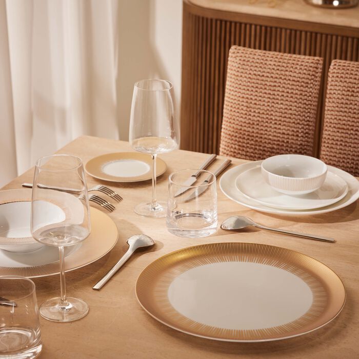 bernardaud sol serving platter oval gold 32cm