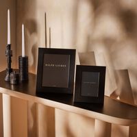 ralph lauren home penthouse garrett leather frame black 20x25 cm