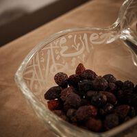 dimlaj thuluth divider serving bowl clear 39cm