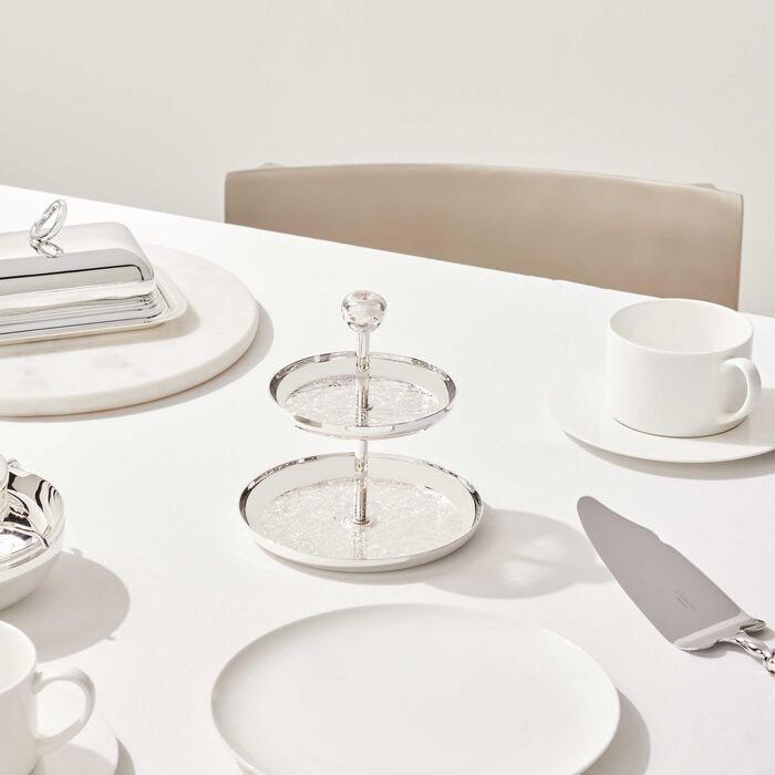 christofle jardin d eden cake stand silver plated