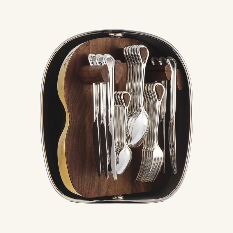 christofle carrousel 24 piece flatware set silver plated