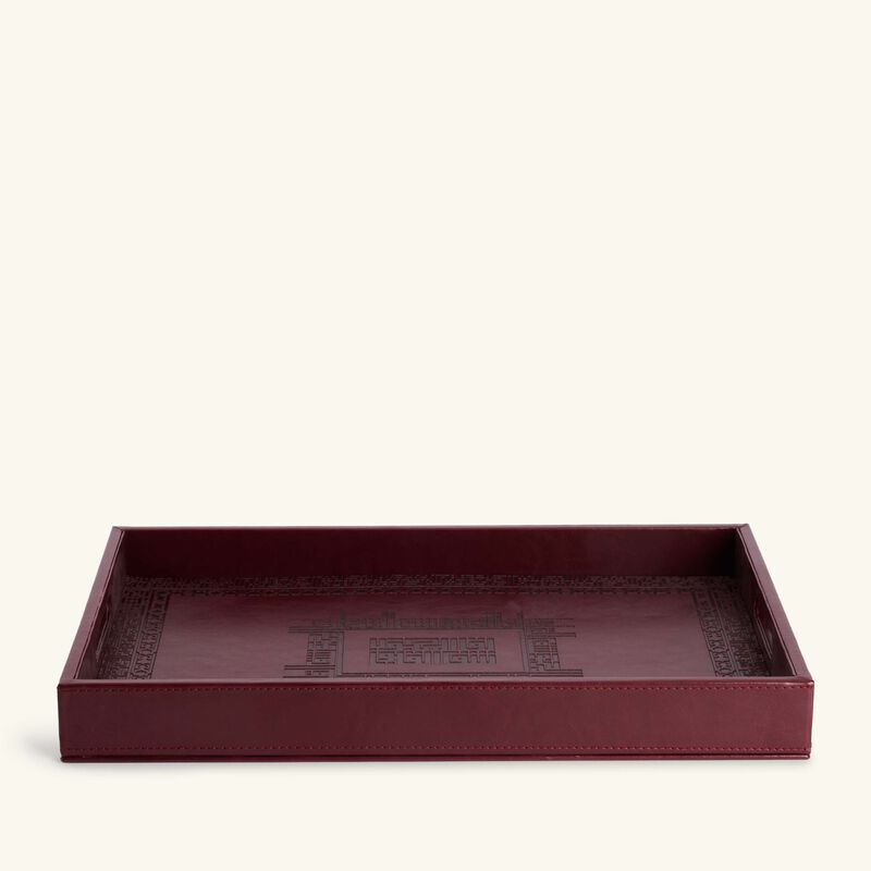 dimlaj shafa serving tray rectangular red 40x27cm