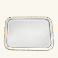 Bamboo Serving Tray Rectangular Medium Stainless Steel l objet bamboo serving tray rectangular medium stainless steel