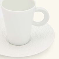 bernardaud ecume coffee cup saucer white