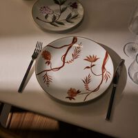 marie daage bouquet de vie orange dinner plate round orange 26cm