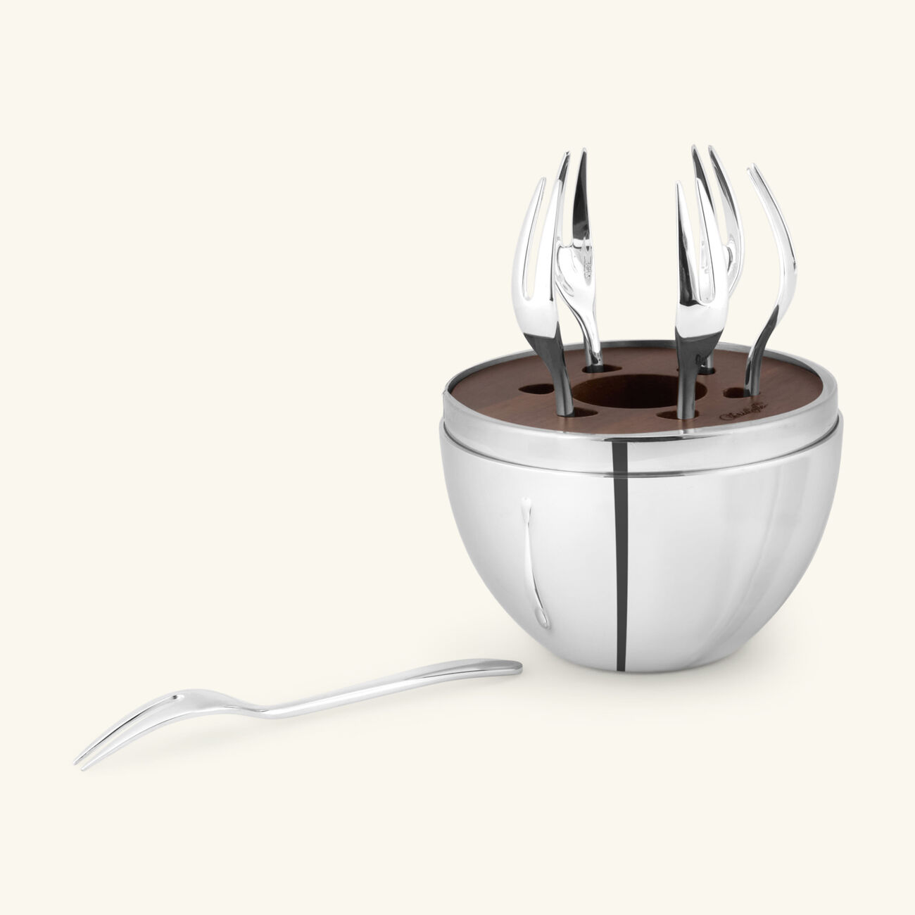 كريستوفل طقم شوك مود يامي فضي من 6 قطع