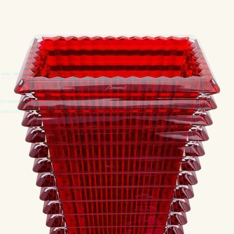 Eye Vase Rectangular Medium Red baccarat eye vase rectangular medium red