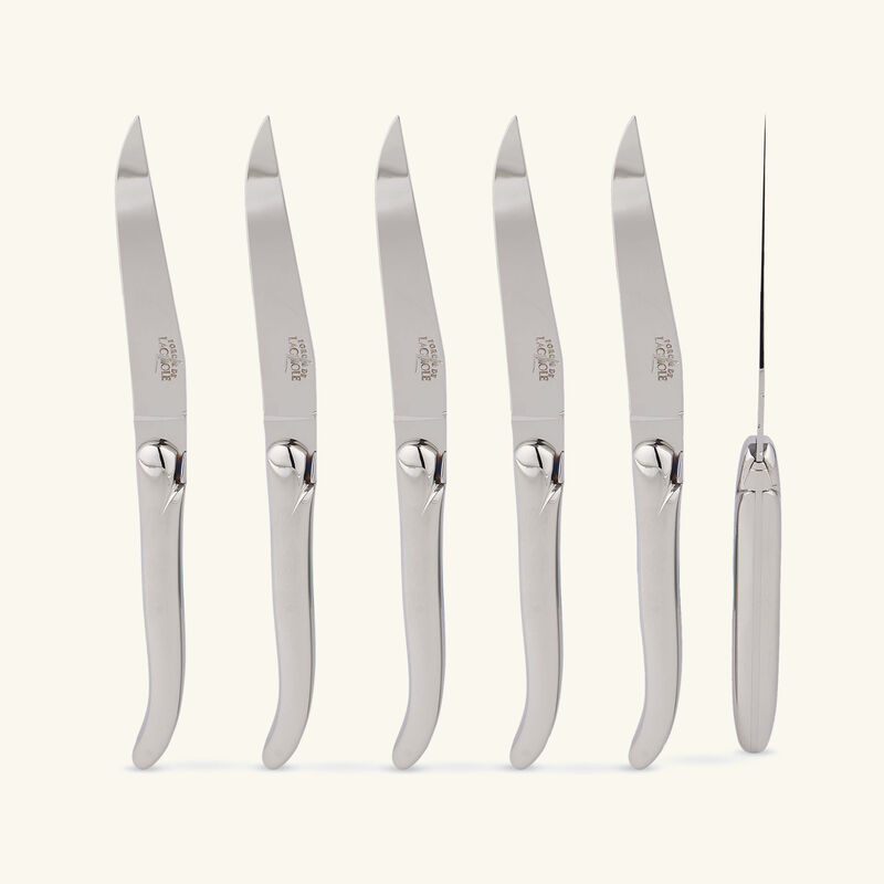 forge de laguiole philippe starck table knife silver set of 6